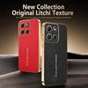 For MOTO G86 G86  premium electroplated lychee-textured phone case that’s shockproof and fingerprint-resistant