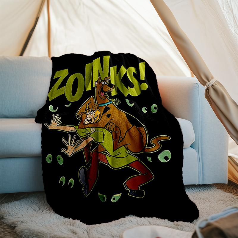 Scoobydoo Theme Printed Blanket Perfect For Couch Bed Travel Outdoor Use Machine Washable Cozy Durable