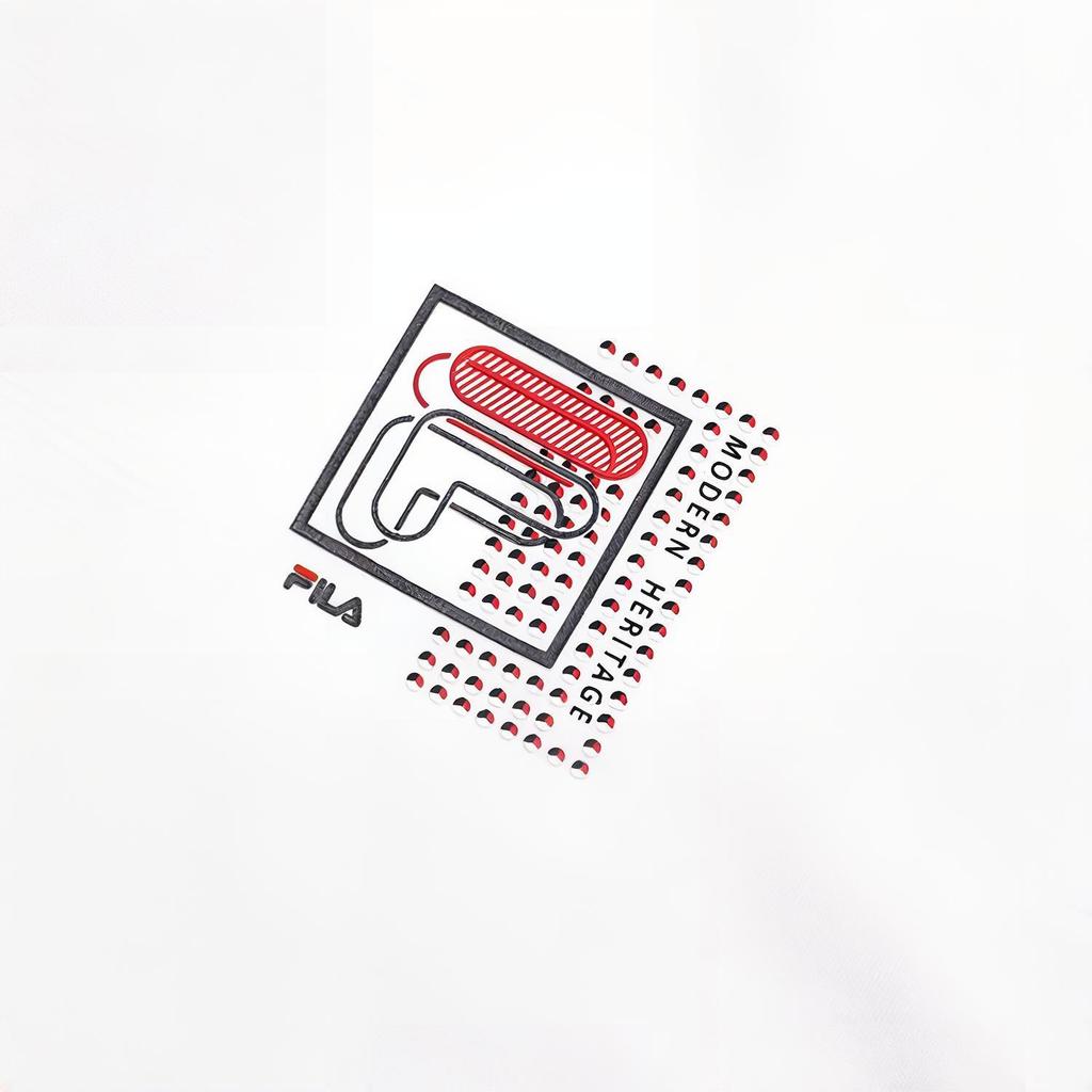 Fila Простая футболка с круглым вырезом, повседневный пуловер, с коротким рукавом, мужские топы, белый F11M321117FWT