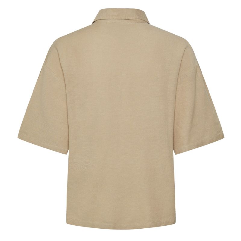 Рубашка женская однотонная с короткими рукавами ШТКИ