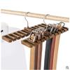 Tie Belt Hanger Wardrobe Closet Belts Scarf Hanging Organizer Rotating 10 Card Slots Storage Holder Rack Hook Bedroom Home Items