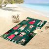 Playful pups in sweaters Print beach towel, quick drying, suitable for travel, outdoor sports, jogging, the beach and swimming, gift