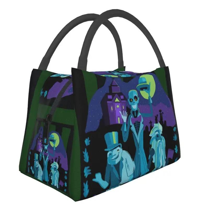 Ланч-бокс Happy Haunted Mansion для женщин, охладитель для Хэллоуина, термосумка для еды, дорожный контейнер для работы и пикника