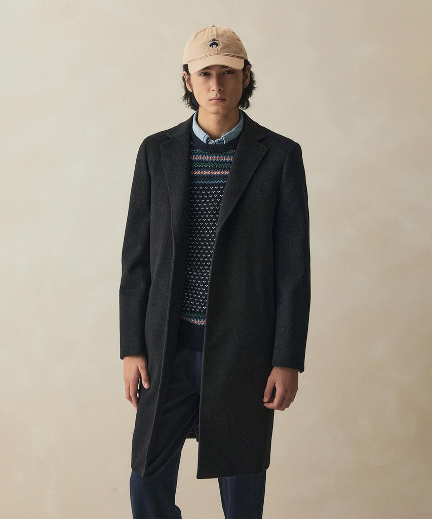 Brooks Brothers Classic Town Coat (Charcoal) (Bbcsmf2195Vew)