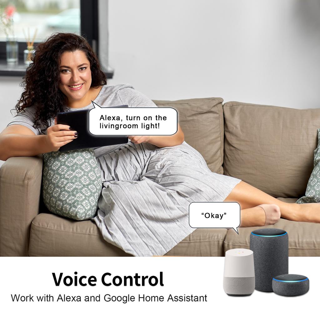 Смарт-сенсорные выключатели Tuya плюс USB-разъемы, вилка типа C, стандарт ЕС, Smart Life, Google Home, управление приложением Alexa