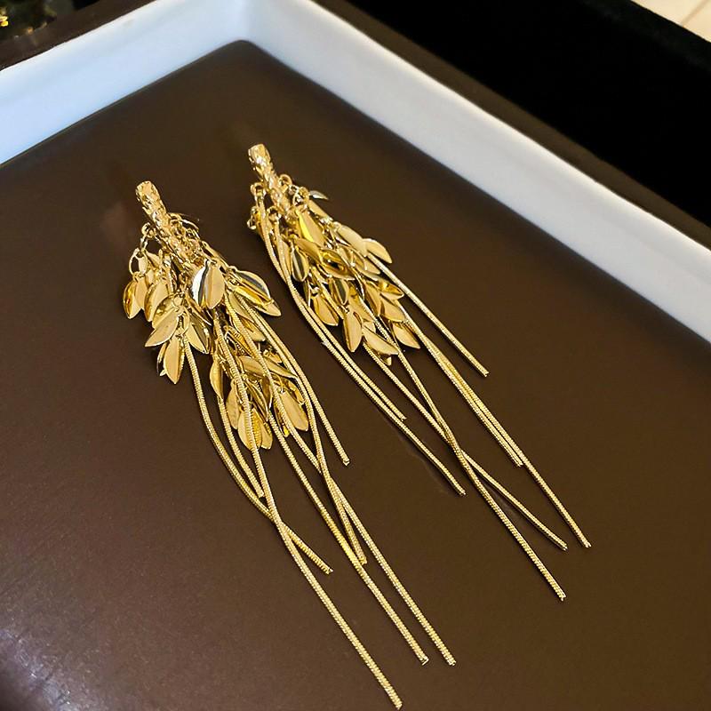Серьги с серебряной иглой и цветочной бахромой - Элегантный высококлассный европейский и американский стиль для женщин
