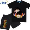 Dragon Ball Son Goku Anime T-shirt Set Kids Polyester Short Sleeve Shorts 2-piece Set Boys Girls Cartoon Clothing