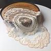 Oval Lace Embroidered Coaster Bedroom Study Kitchen Cup Table Mat Food Fruit Plate Cover Cloth Home Decoration