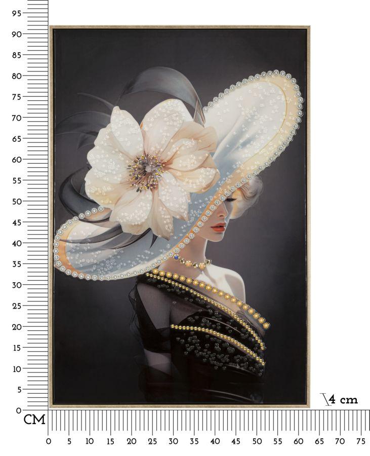 Laquared Wall Panting With Frame  Wien Hat -A-  Cm 62X4X92