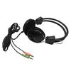 3.5mm Universal Noise Canceling Head-mounted Headset Wired Headphone with Mic for Computer