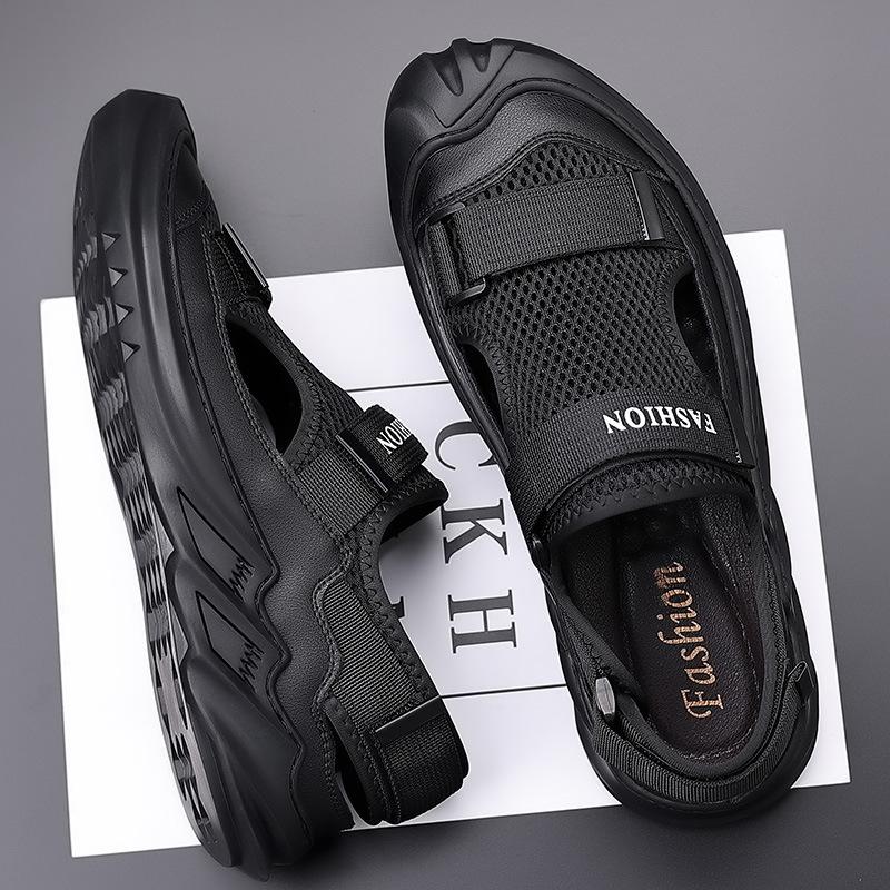 Sandals Men's Summer New Vietnam Roman Beach Shoes Bag Toe Mesh Breathable Men's Outdoor Casual Shoes