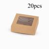 20 шт. креативных подарочных упаковочных коробок с прозрачным окном, бумажные коробки для ожерелий, коробки для конфет, коробки для хранения на свадебной вечеринке, упаковка для ювелирных изделий