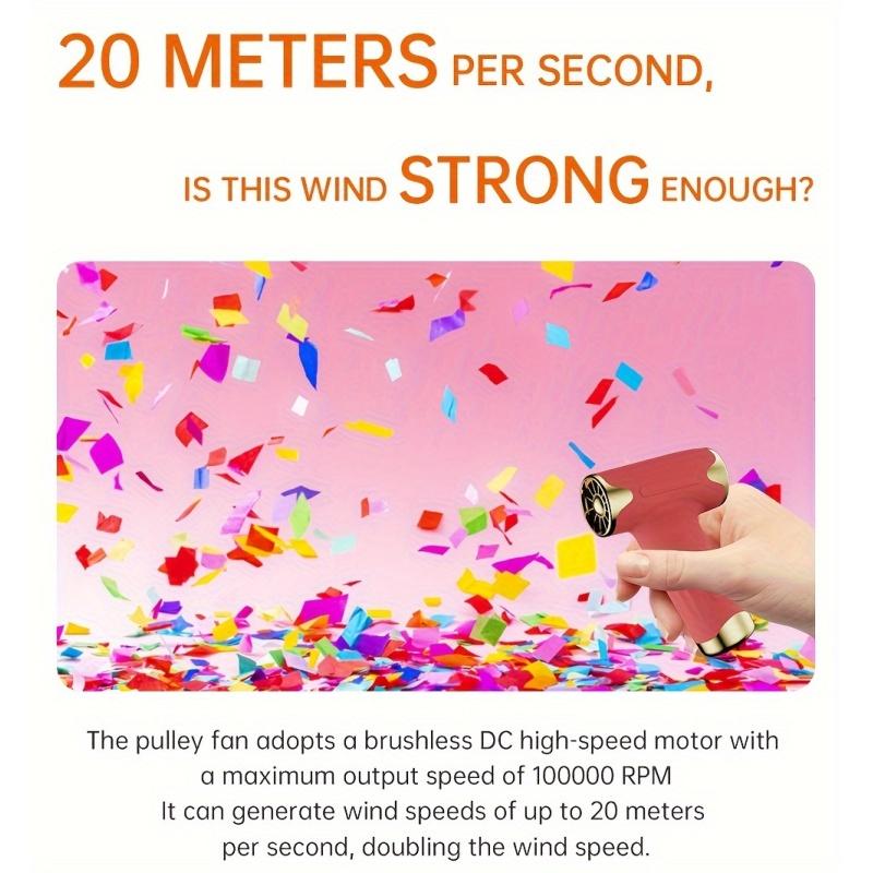 Новый высокоскоростной бесщеточный фен с турбонаддувом, портативный пылесос с сильным ветром, безлопастной зарядный мини-вентилятор для кемпинга