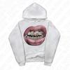 Ko'cha uslubi Y2K Kapushonli svitshot Estetika Grafikli bosma Grunge Gotik Katta o'lchamli Hip Hop Xudi svitshot Vintage Pank Pullover