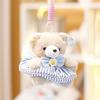 Cute Bear Teddy Plush Stuffed Animal With Pp Cotton Fill Keychain Gift For Girls