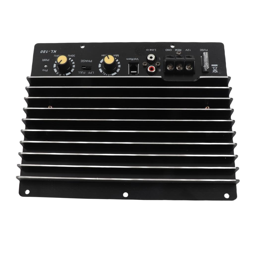 Black 12V Car Amplifier 1000W Car Audio Subwoofer Power Amplifier Multi Protection for Automobile