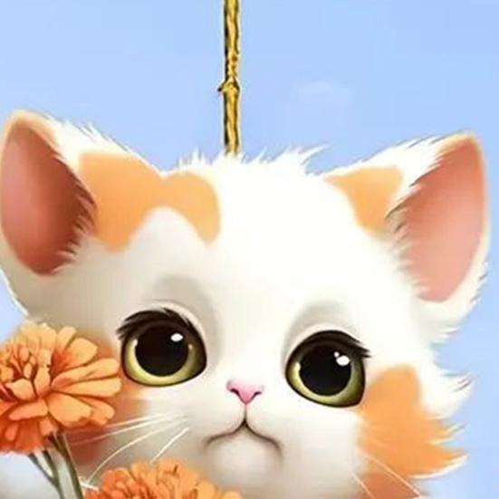 Подвеска в виде цветка-кошки на зеркало заднего вида автомобиля, акриловое украшение для рождественской елки