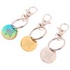 1Pc Diy Accessories Cart Token Pendant Keyring Trolley Metal Coin Small Shopping Stainless Steel Keychain