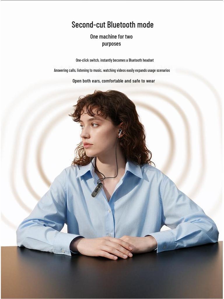 Universal Bluetooth Hearing Aid Clip-on Earphones with Long Standby and High Sound Quality