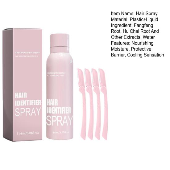 Спрей-идентификатор волос для бритья лица, кожи тела, полностью натуральные растительные экстракты, увлажняющий спрей для бритья лица, уход за волосами