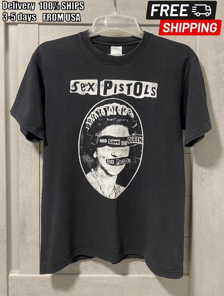 Sex Pistols God Save The Queen Хлопок Черный Унисекс Футболка S5XL BB43 Унисекс Футболка