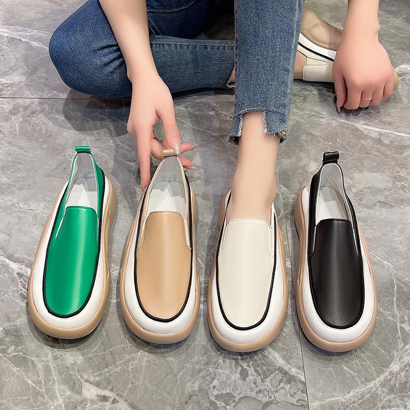 Women Flat Shoes 2024 New Thick Sole Sneakers Women's Sports Fashion Casual Running Women's Spring Autumn Designer Casual Shoes