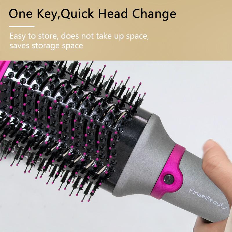 1200W Hair Dryer 2 In 1 Hot Air Brush One Step Styler Volumizer Hair Comb Roller Electric Ion Blow Dryer Brush Hair Straightener Curler