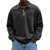 Men's long-sleeved POLO shirt pullover washing water old T-shirt