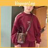 Contemporary Leopard Print Toddler Bag Fashionable Bucket Design For Boys And Girls Use Daily