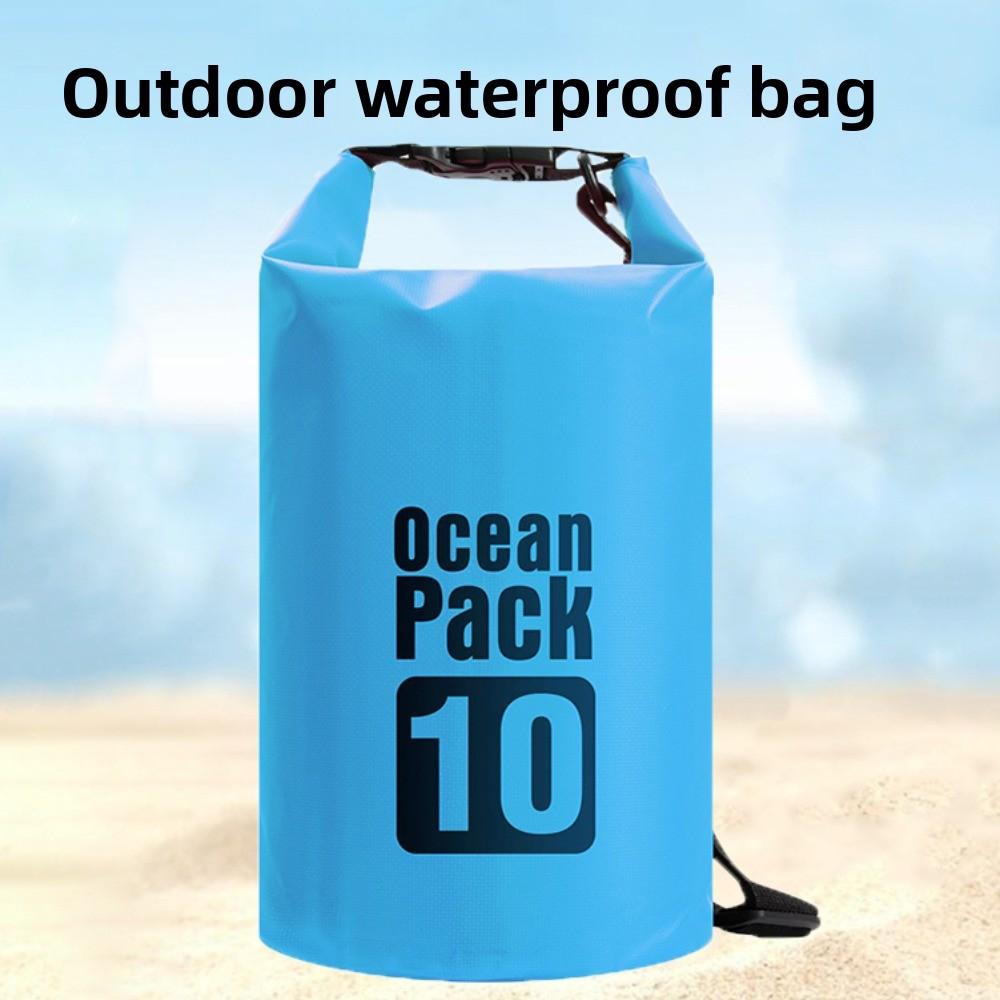10L Swimming Bucket Bag Waterproof Beach Backpack Waterproof Dry Bag  Fishing Hiking