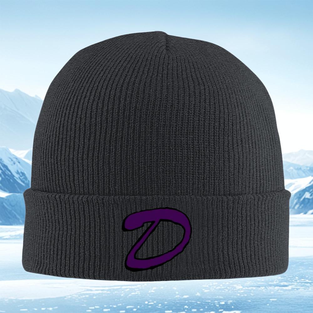 Purple abstract curve design symbol Men Women Unisex Knitted Hat Beanie Pullover Cap Winter Thermal Warm Christmas Outdoor Cycli