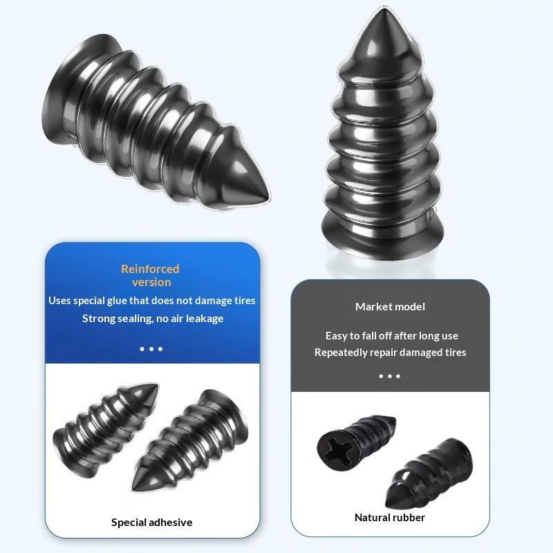 Ремонтный набор для проколов шин автомобиля, винты для ремонта вакуумных шин, резиновые винтовые гвозди для шин, в коробке, быстрое восстановление для заплатки шин