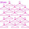 20 Pcs Doll Hangers Plastic Clothes Holder for Barbie Doll Accessories Kid Toy
