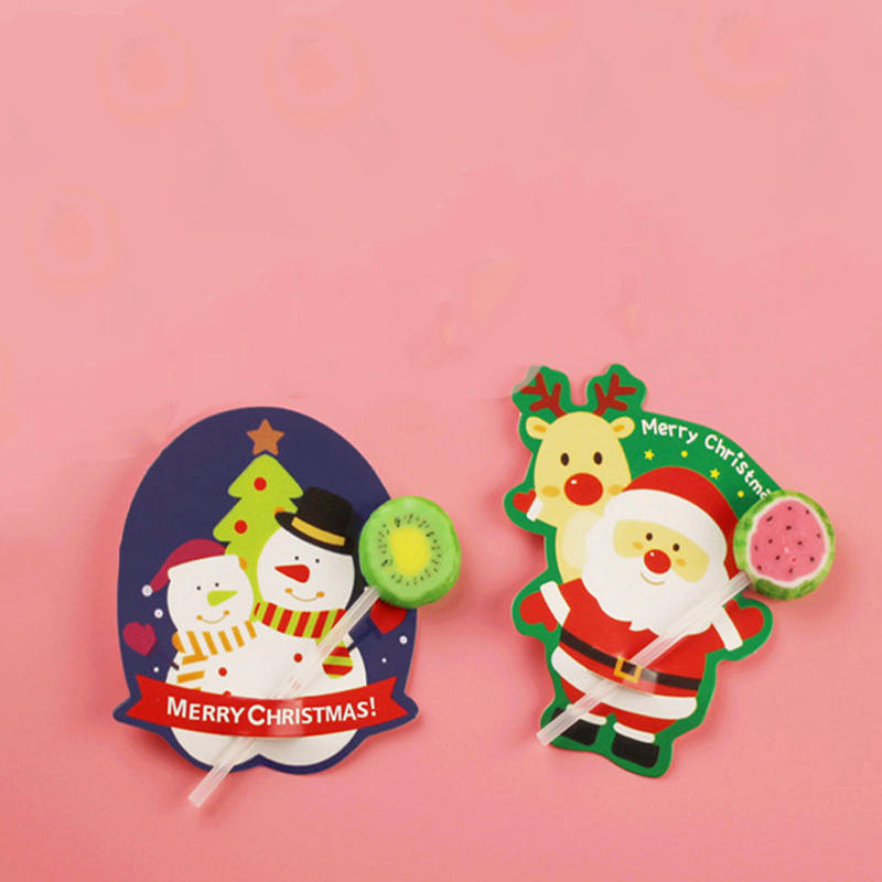 Множество стилей на выбор Праздничная мультяшная леденцовая декорация Бумажная карточка