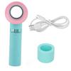 Portable Mini USB Rechargeable Bladeless Hand Held Grafting False Eyelashes Fan (Blue)
