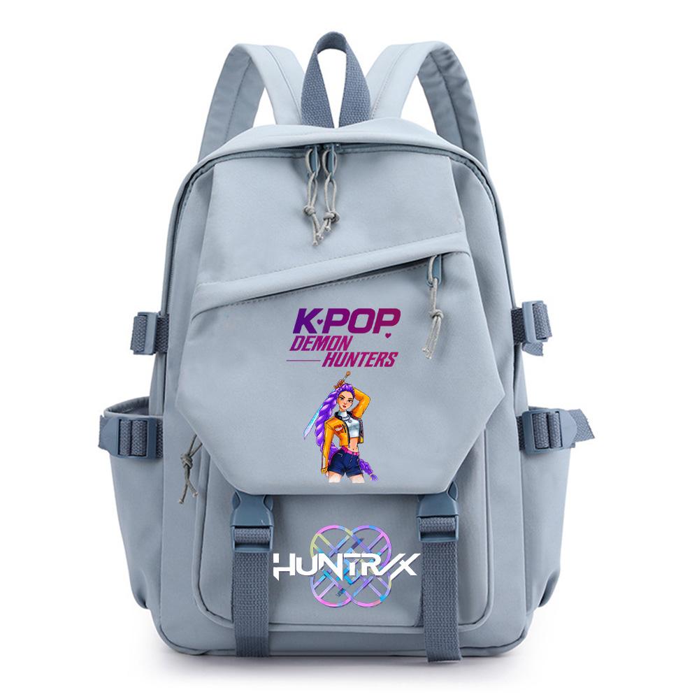Аниме Kpop Охотники на демонов Рюкзак с принтом для подростка Мальчика Девочки Школьная сумка Детская Студенческая Сумка для книг Женская большая вместимость Дорожная сумка Детский Подарок Mochila