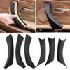 6Pcs Matte Black Car Interior Door Handle Pull Trim Covers for BMW E90 E91 3-Series Sedan, Wagon 2005-2012