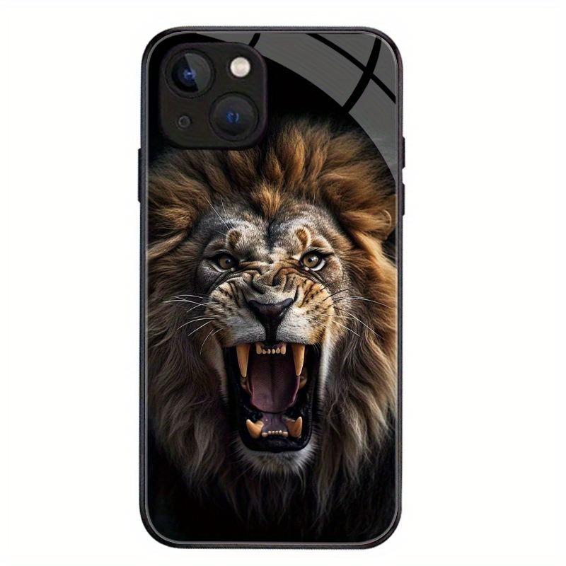 Закаленное стекло с рисунком льва для телефона, подходит для iPhone 17, 16, 15, 14, 13, 12, 1 Pro/Max/Plus, устойчивое к царапинам и ударам