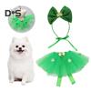 Улица. Комплект из сетчатой юбки для собак на День Патрика, юбка-пачка для девочек на Марди Гра и блестящая повязка на голову в виде щенка, принцессы, костюм для переодевания