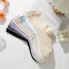 6 пар хлопковых дышащих осенне-зимних бесшовных махровых носков средней длины для женщин