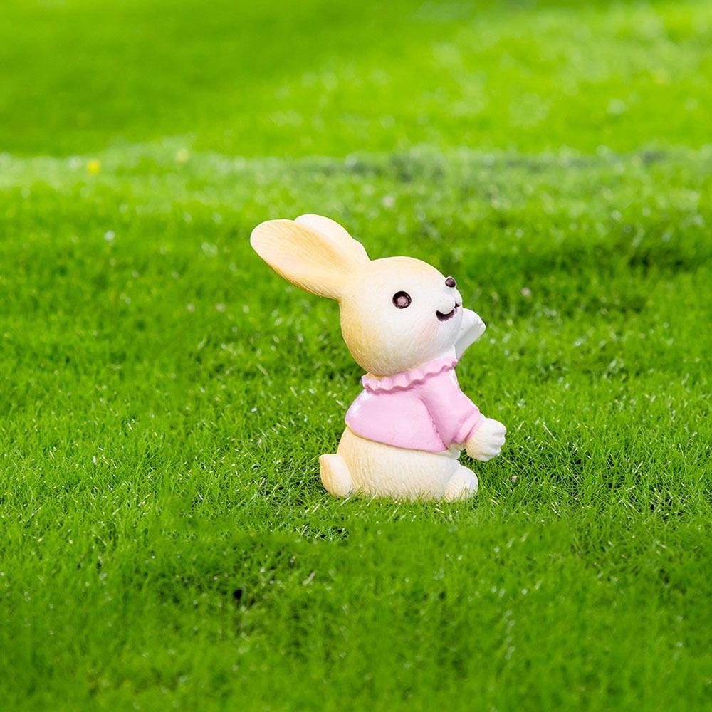 Пасхальное яйцо, миниатюрные безделушки, смоляная мультяшная статуя Бууни, подарок, мини-фигурка пасхального кролика