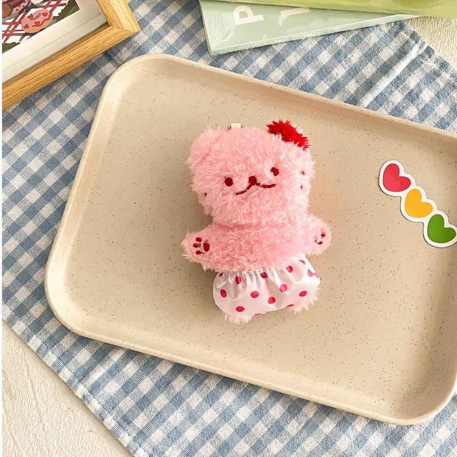 Cartoon Dog Shorts Rabbit Panda Plush Toy Keychain For Kids And Car Decor