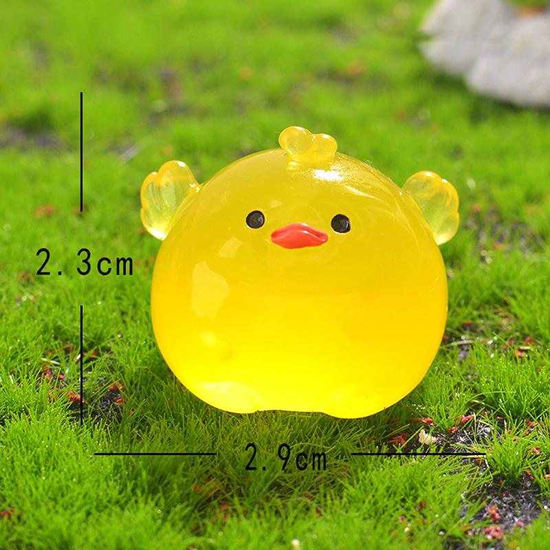 Figurine Luminous Miniature Funny Ghost Pig Rabbit Animals Micro Landscape Ornaments For Halloween Decorations Home Desk Decor