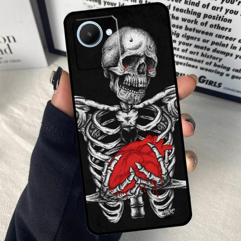 Психоделический Скелет Для Realme C63 C71 C55 C67 C51 C75 C61 C65 C53 10 11 12 13 14 15 Pro Plus GT6 GT7 Pro Чехол