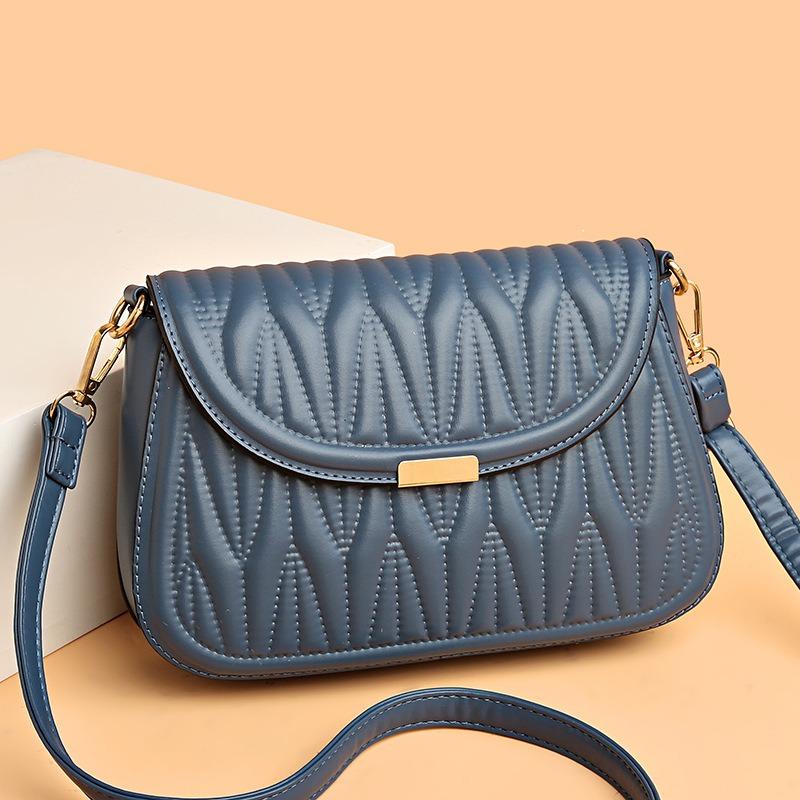 New Women's Shoulder Bag, Soft Leather Texture Small Square Bag, Large Capacity Messenger Bag, Fashionable and Simple Medium Mother Bag