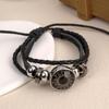 Sun Moon Couple Bracelet Luminous Knitted Hand Chain Punk Leather Bracelet  Gift