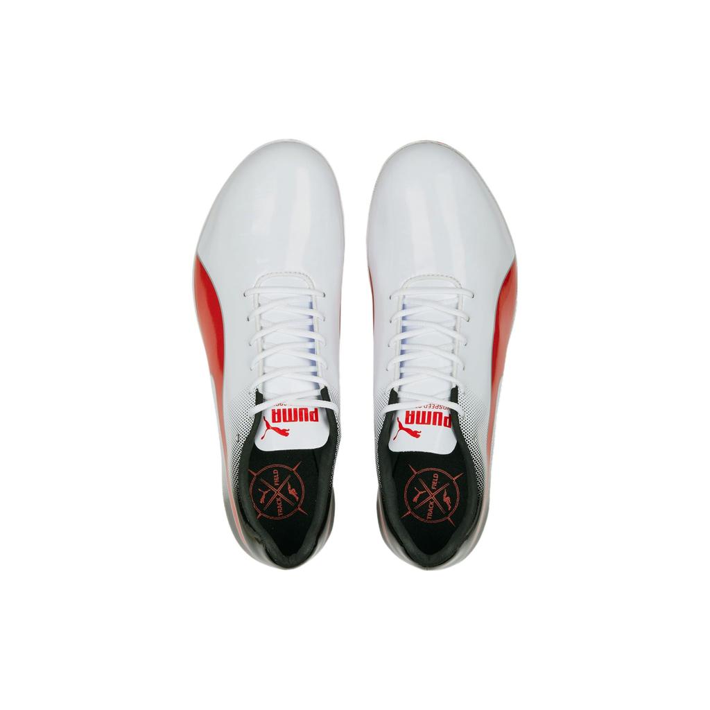 Puma Evospeed Sprint 14 Удобная спортивная ткань Прочные дышащие кроссовки с низким верхом Унисекс кроссовки Белый 377001-03