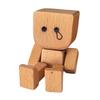 1/2/3Pcs Shaking Wooden Man Figurine Handmade Shaking Feet Wooden Doll Car Dashboard Desktop Decoration Ornament