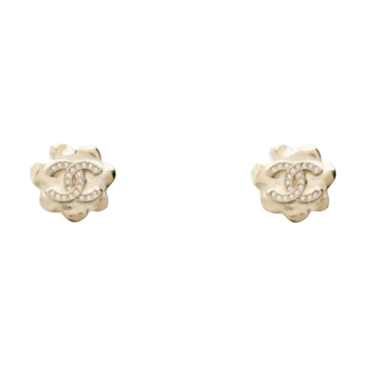Chanel 25C Early Spring Embedded Decoration Earrings Women earrings Gold AB-25C-077