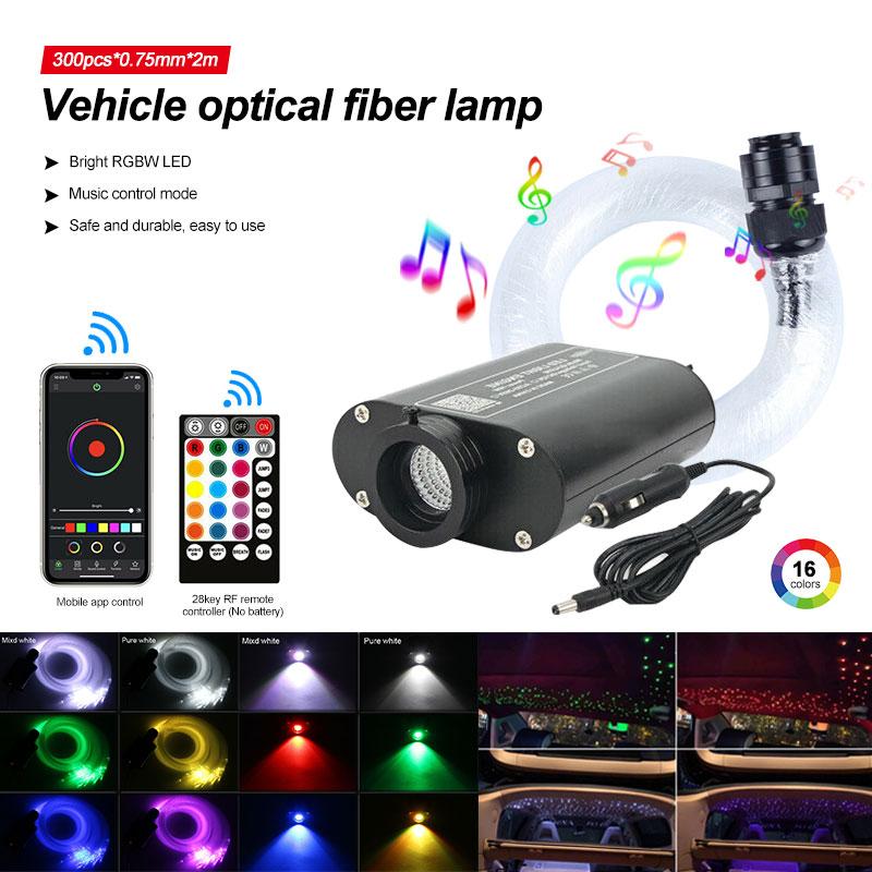 Мерцающий RGBW звездное небо звезда автомобиль домашний декор потолочный светильник волоконно-оптический светильник крыша салон атмосферное освещение с управлением через приложение